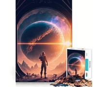 Puzzle da 1000 pezzi "Astronauta nello spazio" con intagli precisi,rompicapo,regalo divertente per il tempo libero,decorazione natalizia da appendere al muro (50x75cm)
