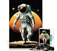 Puzzle da 1000 pezzi "Astronauta nello spazio" Gioco di assemblaggio pulito e stimolante per la mente,ideale per rilassarsi e creare un'atmosfera divertente,perfetto come regalo di compleanno 50x75cm