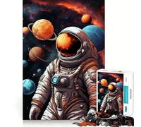 Puzzle da 1000 pezzi "Astronauta nello spazio" Gioco di assemblaggio pulito e stimolante per la mente,ideale per rilassarsi e creare un'atmosfera divertente,perfetto come regalo di compleanno 50x75cm