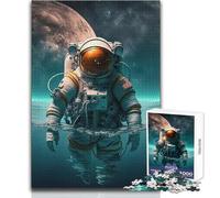 Puzzle da 1000 pezzi "Astronauta nell'oceano" per adulti, attività cognitiva e di apprendimento ludico, regalo perfetto per sorprese gioiose, dimensioni 38x52cm