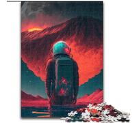 Puzzle da 1000 pezzi "Astronauta osserva il tramonto" per adulti, dimensioni 26x38cm, regalo perfetto per genitori, amanti, amici - età 14+