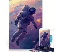 Puzzle da 1000 pezzi Astronauta perso nello spazio Gioco a incastro Gioco creativo Giocattolo Gioco casual Natale Tempo libero Arte (38x52cm)