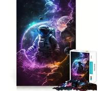 Puzzle da 1000 pezzi Astronauta perso nello spazio Gioco a incastro Gioco creativo Giocattolo Gioco casual Natale Tempo libero Arte (38x26cm)