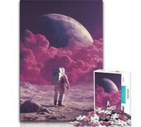 Puzzle da 1000 pezzi Astronauta Puzzle da 1000 pezzi per adolescenti arte a carboncino per uccidere il tempo in casa per la decorazione della casa (26x38cm)