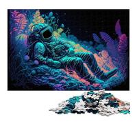 Puzzle da 1000 pezzi "Astronauta", regalo per adulti, attività per famiglie, decorazioni fai da te per la casa, regalo di Natale, 50x75CM/19,68x29,52 pollici
