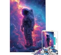 Puzzle da 1000 pezzi Astronauta Sogni Cosmici Giochi divertenti Sfida per l'intelligenza Giocattolo avvincente Regalo per donne e uomini Divertente e umoristico (Dimensioni 38x52cm)