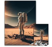 Puzzle da 1000 pezzi "Astronauta su un nuovo pianeta", puzzle in legno fai da te, decorazione, sfida per il cervello, per adulti, famiglia, regalo di Natale, 50x75cm/19,68x29,52 pollici
