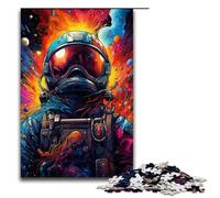 Puzzle da 1000 pezzi "Astronauta su un pianeta colorato" per adulti ideale come regalo. Adatto a ragazzi dai 14 anni in su 75x50 cm.