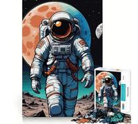 Puzzle da 1000 pezzi Astronauta sulla superficie lunare,decorazione a incastro,gioco per la mente,regalo,gioco per momenti di tranquillità,regalo di compleanno,arte (38x26cm)