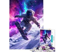 Puzzle da 1000 pezzi - Astronauta tavola da surf giocattolo educativo gioco impossibile ideale per passare il tempo in casa regalo di compleanno (dimensioni 38x52cm)