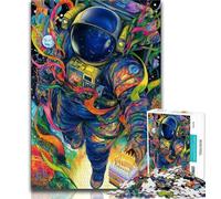 Puzzle da 1000 pezzi "Astronauti nello spazio" per adolescenti, regalo, giocattolo educativo intellettuale decomprimente, fantastici regali e giocattoli, 50x75cm