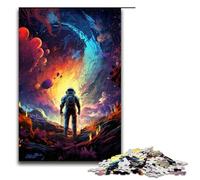 Puzzle da 1000 pezzi "Astronauti nell'universo misterioso" per adulti ideale come regalo. Adatto a ragazzi dai 14 anni in su 75x50 cm.