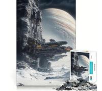 Puzzle da 1000 pezzi "Astronave attraccata sulla scogliera" per ragazzi, gioco di logica e puzzle da costruire insieme, divertente, con taglio di precisione, regalo elegante 38x52cm