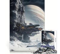 Puzzle da 1000 pezzi "Astronave attraccata sulla scogliera" per ragazzi, gioco di logica e puzzle da costruire insieme, divertente, con taglio di precisione, regalo elegante 38x52cm