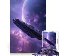 Puzzle da 1000 pezzi "Astronave nella nebulosa viola" per ragazzi, gioco di abilità mentale, divertimento casual, design da assemblare, regalo elegante 38x26cm