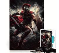 Puzzle da 1000 pezzi "Attacco del guerriero spartano" per ragazzi, gioco di logica e puzzle da assemblare, divertente, con taglio di precisione, regalo elegante 38x26cm