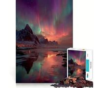 Puzzle da 1000 pezzi: Aurora boreale sulle isole Lofoten Gioco di precisione e divertente,stimolante per la mente e la memoria Gioco artistico per compleanni (38x52cm)