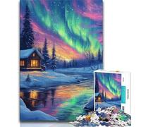 Puzzle da 1000 pezzi Aurora per adolescenti, giocattoli avvincenti per la sfida dell'intelligenza cerebrale, per la decorazione della casa (dimensioni 75x50cm)