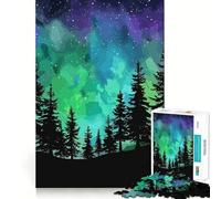 Puzzle da 1000 pezzi Aurora Sky Taglio perfetto Divertente gioco rompicapo cognitivo,gioco per il tempo libero,regalo artistico di Natale 38x52cm