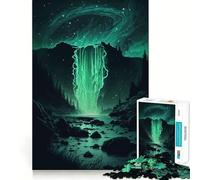Puzzle da 1000 pezzi "Aurore boreali luminose a cascata",pezzi a incastro preciso,giocattolo creativo e divertente,momento di relax,regalo di compleanno 50x75cm
