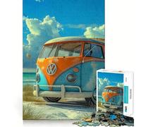 Puzzle da 1000 pezzi "Autobus sulla spiaggia" con bordi sottili,gioco creativo per lo sviluppo delle capacità cognitive,rilassante e artistico,regalo di Natale (38x26cm)