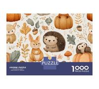 Puzzle Da 1000 Pezzi Autumn Forest Animals Pattern-1 Puzzle Per Adulti Gioco Per Famiglie Decorazione Perfetta Regali Unici Per Compleanno E Natale 70x50cm/1000pcs