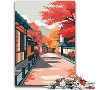 Puzzle da 1000 pezzi Autumn Street in Giappone per adulti e adolescenti, giocattoli, giochi educativi, regali di Babbo Natale segreto antistress per bambini dai 14 anni in su, 1000 pezzi (50x75cm)