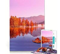 Puzzle da 1000 pezzi Autunno al lago Natura Clean Fit Decor Gioco per la mente Regalo Gioco rilassante Regalo di compleanno artistico (50x75cm)