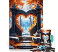 Puzzle da 1000 pezzi Autunno-Inverno Magic Gateway Gioco a taglio senza soluzione di continuità Gioco creativo Giocattolo Gioco casual Natale Tempo libero Arte (50x75cm)