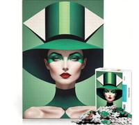 Puzzle da 1000 pezzi Avantgarde Green Elegance, giochi per famiglie, rilassante e stimolante per la mente, compleanno e Natale 50x75cm