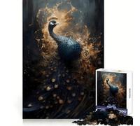Puzzle da 1000 pezzi "Avventura Mitica del Pavone" per ragazzi, ideale per migliorare la memoria, senza stress, con design e assemblaggio rilassanti, un regalo speciale (38x52cm)