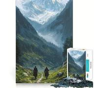 Puzzle da 1000 pezzi "Avventura sul sentiero di montagna" per adulti, gioco di logica e rilassamento, bordi affilati, regalo di alta qualità (50x75cm)