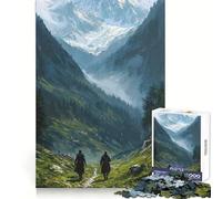 Puzzle da 1000 pezzi "Avventura sul sentiero di montagna" per ragazzi, gioco mentale, svago divertente, taglio di alta qualità, regalo pensato con cura (38x52cm)