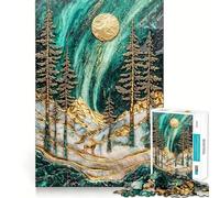 Puzzle da 1000 pezzi "Bagliore Dorato Invernale" per Adolescenti,gioco di memoria e concentrazione,taglio di qualità professionale,attività rilassante di gruppo al chiuso (50x75cm)