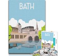Puzzle da 1000 pezzi "Bagni d'Inghilterra, Arco d'Europa" per adulti e ragazzi, antistress, sfida difficile, ideale come regalo per tutta la famiglia, 38x26cm