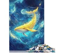 Puzzle da 1000 pezzi "Balena dorata degli abissi" per adulti, regalo di Halloween, puzzle per adulti, decorazione per la casa, giocattoli puzzle 1000 pezzi (75x50 cm)