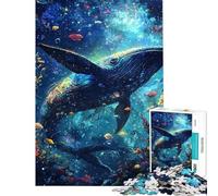 Puzzle da 1000 pezzi "Balena in un mare stellato" per adulti gioco rompicapo ideale per le vacanze a casa perfetto per compleanni e Natale (dimensioni 38x26cm)