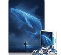 Puzzle da 1000 pezzi "Balena misteriosa" per adulti e adolescenti, sfida difficile e antistress, ideale come regalo per tutta la famiglia, 50x75cm