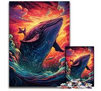 Puzzle da 1000 pezzi balena nel mare puzzle in legno attività per famiglie rompicapo decorazioni per la casa regalo per le feste 1000 pezzi (75x50 cm)