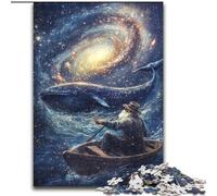 Puzzle da 1000 pezzi "Balene nello spazio" per adulti e adolescenti, giochi rilassanti che rafforzano l'amore tra coppie per bambini dai 14 anni (26x38cm)