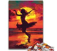 Puzzle da 1000 pezzi "Ballerina al tramonto" per adulti e adolescenti, stimola l'intelligenza cerebrale, giocattoli avvincenti per la decorazione della casa (38x52cm)