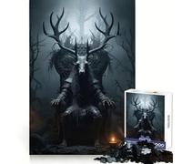 Puzzle da 1000 pezzi "Baphomet sul trono" per adulti, stimolante per la mente, ideale per il tempo libero e per creare un'atmosfera piacevole Regalo di Natale sicuro (38x52cm)