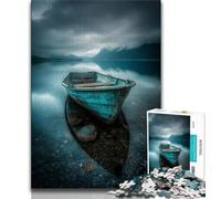 Puzzle da 1000 pezzi "Barca sul lago" per adulti e adolescenti, difficile da completare ma divertente e umoristico, ideale come regalo e decorazione per la casa, 50x75cm