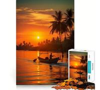Puzzle da 1000 pezzi "Barca thailandese" per ragazzi, stimola la memoria, rilassante e divertente, con un design accattivante e una piacevole sorpresa 50x75cm