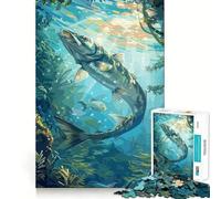 Puzzle da 1000 pezzi Barracuda Sottomarino Taglio preciso Gioco di logica Gioco rilassante Regalo di Natale artistico (38x52cm)