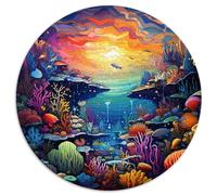 Puzzle da 1000 pezzi, barriera corallina, puzzle rotondi, per adulti e bambini dai 12 anni in su, puzzle in cartone, puzzle educativo per alleviare lo stress, dimensioni: 67,5 x 67,5 cm