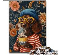 Puzzle da 1000 pezzi "Bassone che beve caffè" Un puzzle da 1000 pezzi stimolante per adolescenti, perfetto come decorazione per la casa o come regalo (dimensioni 50x75cm)