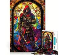 Puzzle da 1000 pezzi "Battaglia di vetrate" con mago, per adulti, gioco rilassante e distensivo, con bordi precisi, regalo perfetto 38x52cm