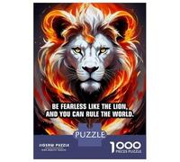 Puzzle Da 1000 Pezzi - Be Fearless Like The Lion Puzzle Gioco Rompicapo Decorazione Da Parete Offerta Come Regalo Per Tutta La Famiglia 38x26cm/1000pcs