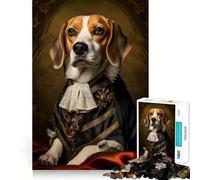 Puzzle da 1000 pezzi Beagle barocco Gioco di precisione per incastri precisi Gioco cognitivo Gioco per il tempo libero Divertente regalo di Natale (50x75cm)